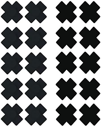 10-pack Disposable X, Plus Sign, Cross Self-Adhesive Satin Nipple Cover Pasties Stickers Black Black Black Main image