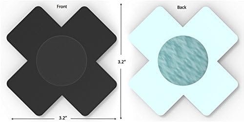 Disposable Satin X Cross Self Adhesive Nipple Cover Pasties 10 Pack Black Secondary image
