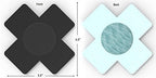 Disposable Satin X Cross Self Adhesive Nipple Cover Pasties 10 Pack Black LOVVA