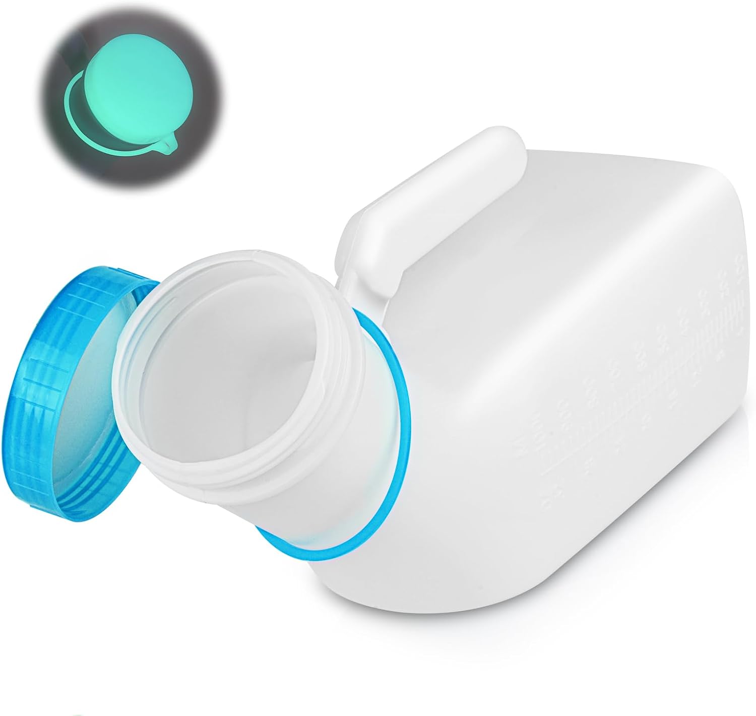 Urinal Bottle for Men, 1000ml Portable Pee Bottle with Screw Cap for Emergency Situations blue Main image