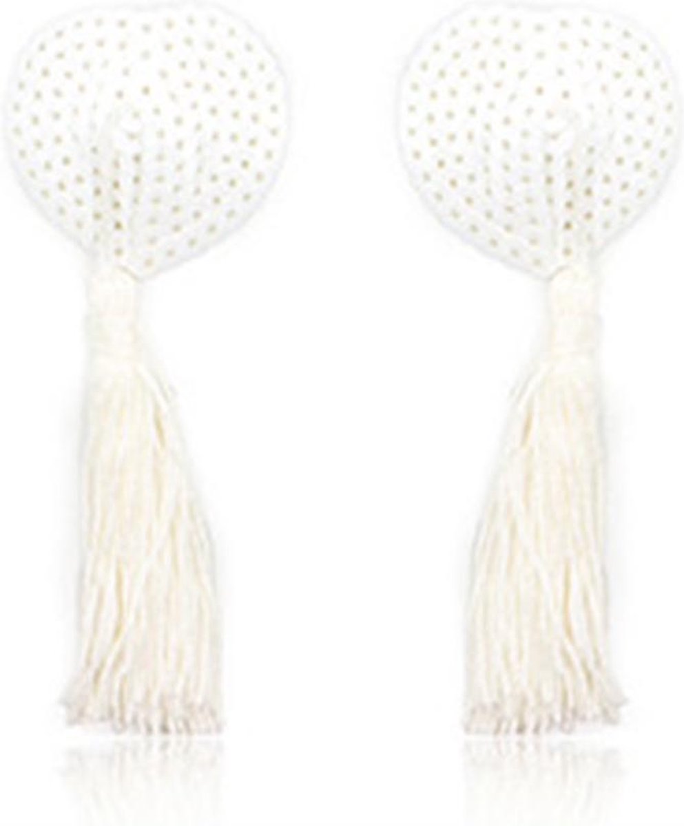 Nipple tassels - White Heart Main image