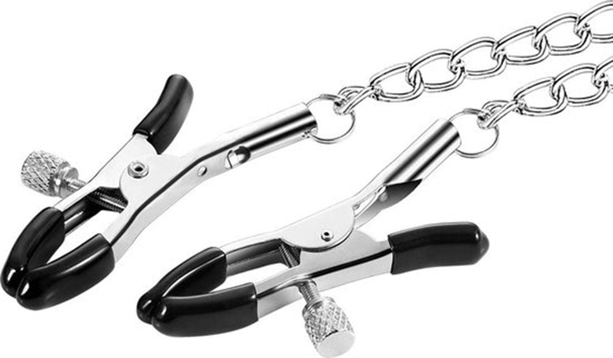 BDSM Nipple Clamps With Chain | Erotic Nipple Clamps | Sex Pitch Nipple Clamps | Sex Toy Main image