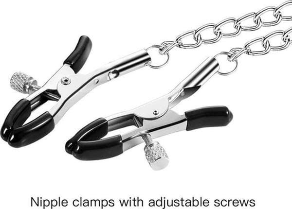 Does Not Apply Adjustable BDSM Nipple Clamps With Chain Secondary image