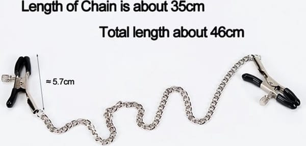 Does Not Apply Adjustable BDSM Nipple Clamps With Chain LOVVA