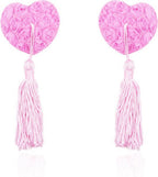 Luxury Nipple Tassels | Nipple Tassel | Nipple Stickers | Niple Cover | Self-Adhesive Heart-Shaped Hearts | 2 Piece | Pink