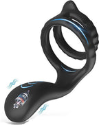 Vibrating Cock Ring - Silicone Penis Ring - Sex Toys for Couples - Sex Toys for Men and Couples - Silicone Penis Ring and Ball Stretcher Sex Toys for Men Self-Jerking Off