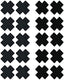 10-pack Disposable X, Plus Sign, Cross Self-Adhesive Satin Nipple Cover Pasties Stickers Black Black Black