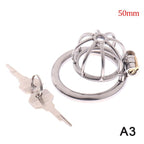 Stainless Steel Metal Cock Chastity Cage Device Restraint 50mm