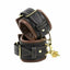 House Of Dasein Brown Black Leather Wrist Handcuffs Bondage Kink Bdsm Fetish Restraints - Black