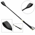 House Of Dasein Black Flat Bdsm Impact Play Spanking Crop Toys Bondage Restraints - Black