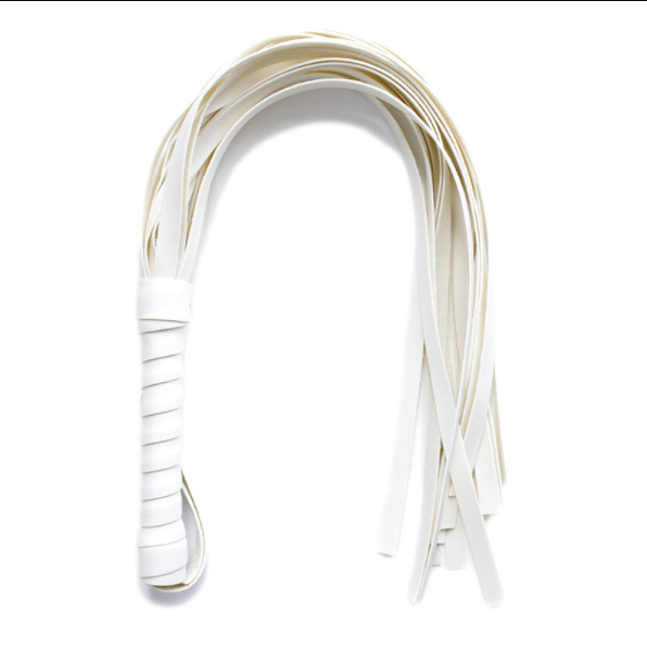 House Of Dasein 45Cm Black White Red Flogger Bdsm Impact Play Toy - White - 45Cm