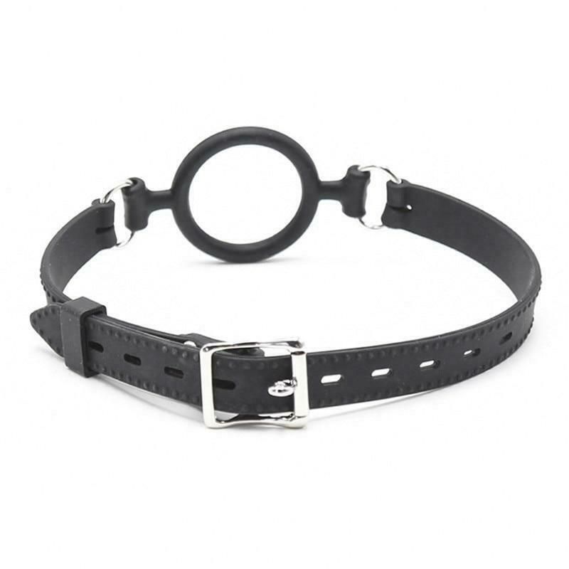 House Of Dasein Ring Gag Open Mouth Face Deep Throat Slave Training Bdsm Bondage Restraints - Black Main image