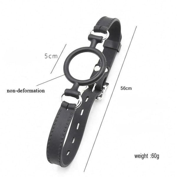 House of Dasein Ring Gag Open Mouth BDSM Training Gag Black House of Dasein