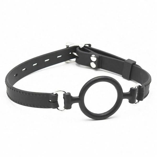 House of Dasein Ring Gag Open Mouth BDSM Training Gag Black House of Dasein