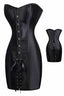 House Of Dasein Black Long Waist Corset Dress Erotic Lingerie Bdsm Fetish - Black - L