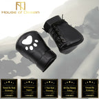 House Of Dasein Puppy Mittens Dog Gloves Hand Fist Bondage Pet Roleplay Bdsm Restraints - Black