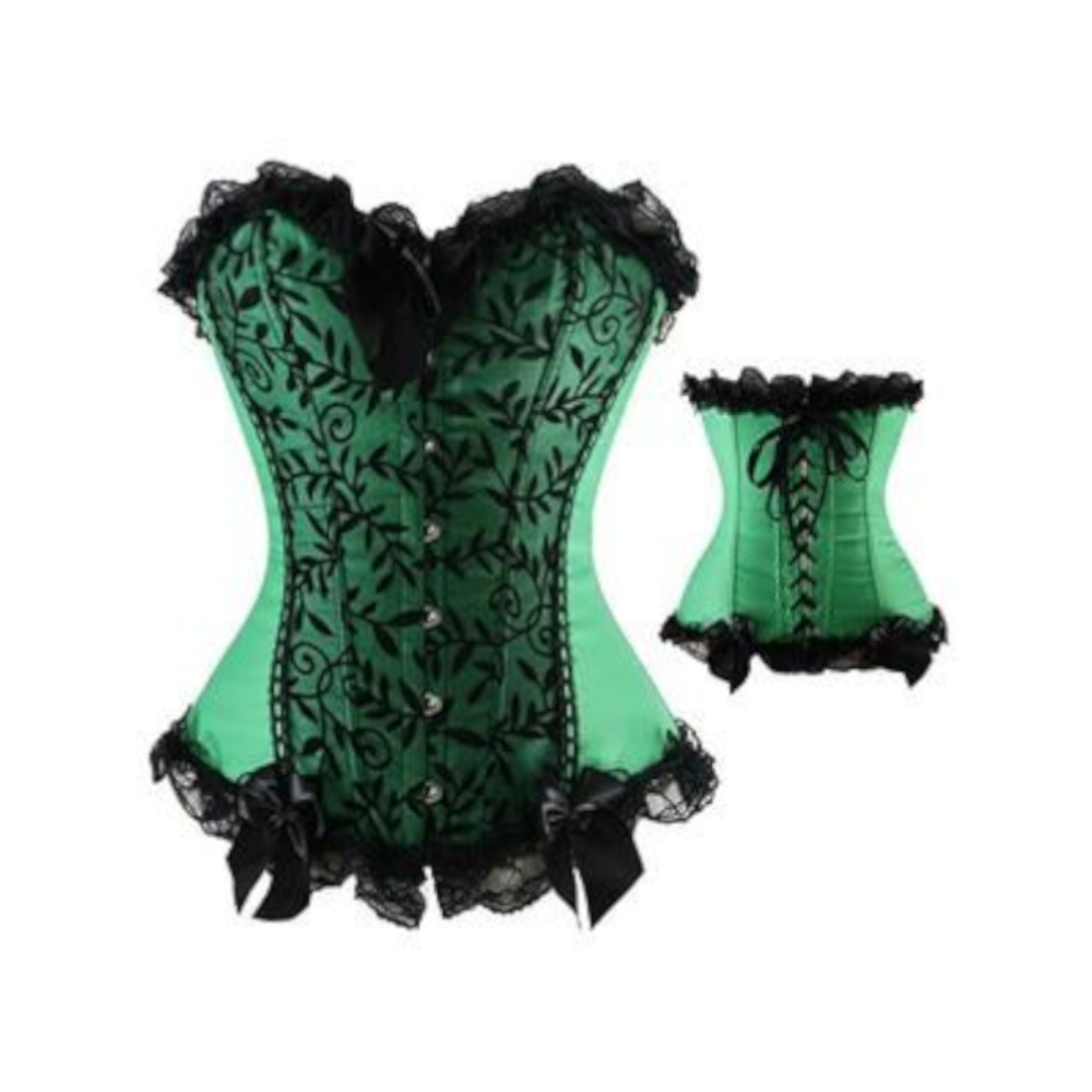 House Of Dasein Green Black Corset Over Bust Sexy Erotic Lingerie Fetish - Green - 4Xl Main image