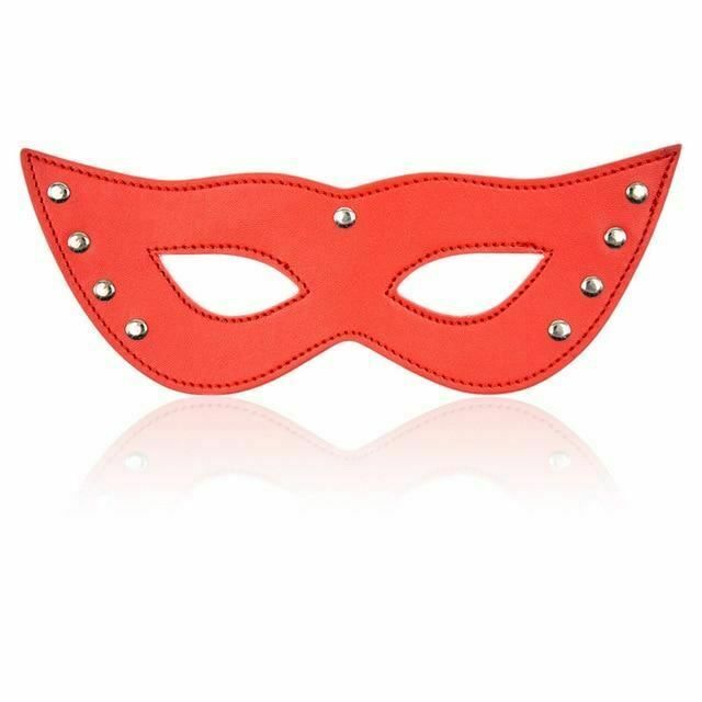 House Of Dasein Black Red Cosplay Bondage Mask Fetish Restraints - Red Main image