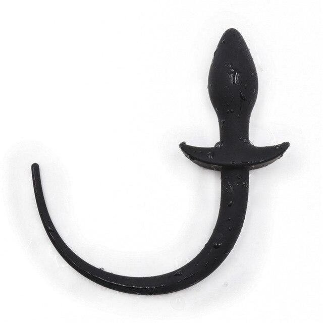 House Of Dasein Black Silicone Puppy Tail Anal Plug Pet Play Bondage Kink Bdsm Fetish Restraints - Black