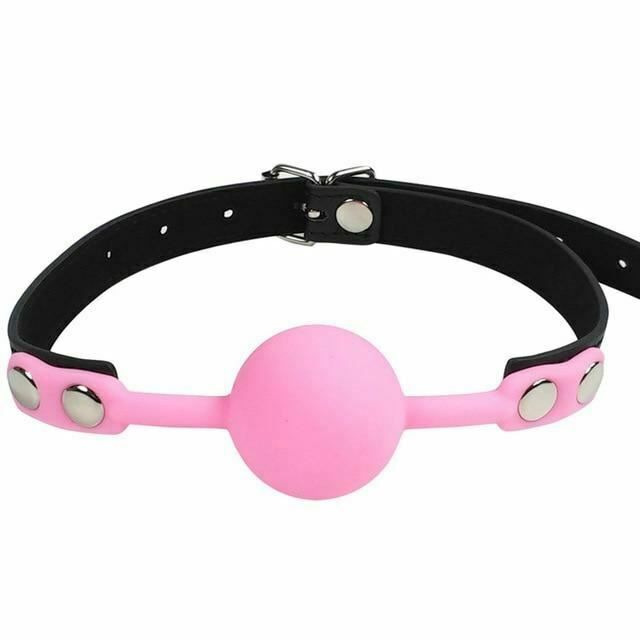 House Of Dasein Silicone Ball Gag Red Pink Black Breathable Bdsm Bondage Restraint - Pink
