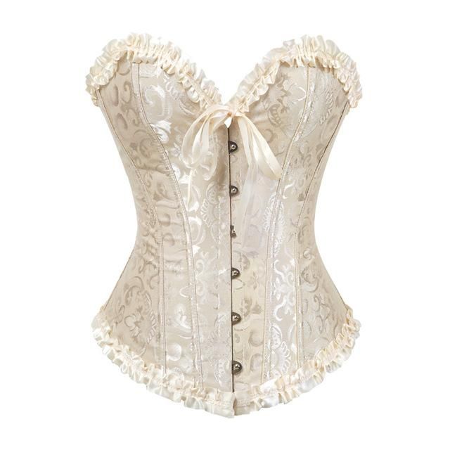 House Of Dasein Ivory Cream Frill Corset Erotic Lingerie Fetish - Xl Main image