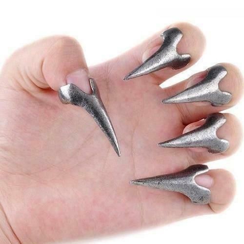 House Of Dasein 5 Claw Rings Bronze Silver Sensory Scratch Play Bondage Kink Bdsm Fetish - Silver