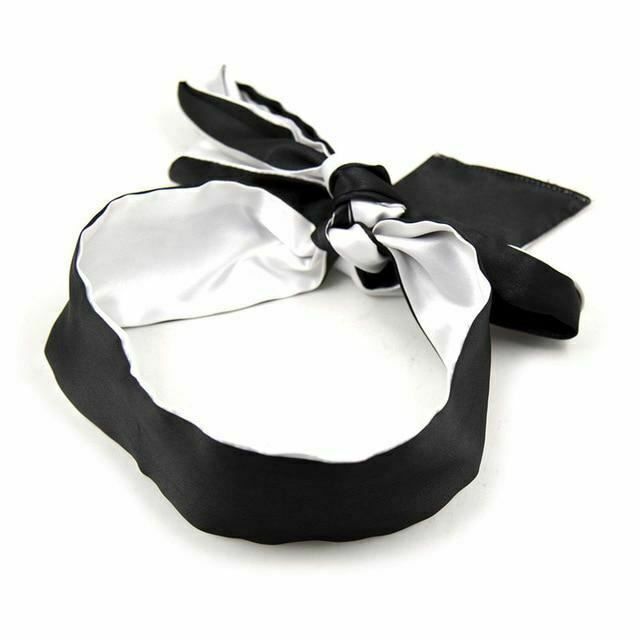 House Of Dasein Satin Eye Mask Bdsm Blindfold Bondage Fetish Restraints - White