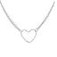 House Of Dasein Gold Silver Heart Choker Bdsm Day Collar Submissive Necklace - Silver