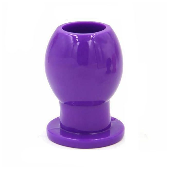 House Of Dasein Hollow Anal Plug Silicone Bdsm Enema Speculum Kink Fetish - Purple - Large