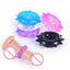 House Of Dasein Bdsm Silicone Cock Ring Snowflake Shape Ejaculation Delay Black Pink Blue Purple - Clear