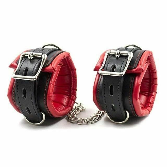 House Of Dasein Bdsm Padded Handcuffs Bondage Kink Fetish Restraints - Red Main image