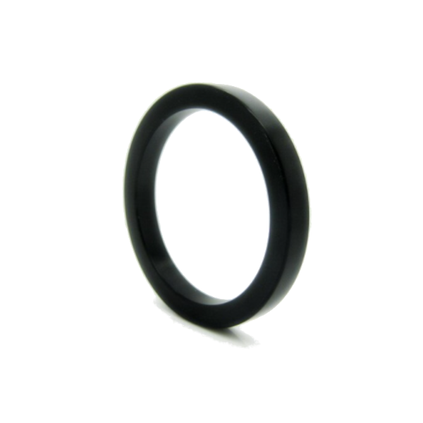 House Of Dasein Metal Cock Ring Aluminium Alloy Male Three Sizes - Black - 50Mm