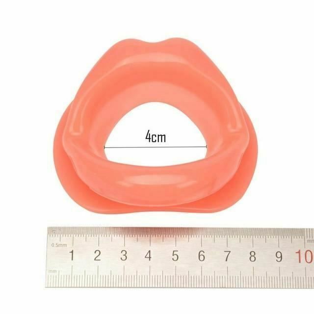 House Of Dasein Silicone Rubber Open Mouth Lips Gag Bdsm Bondage Kink - Pink