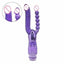 House Of Dasein Pink Purple Double Penetration Jelly Vibrator Vibrating Anal Beads - Purple