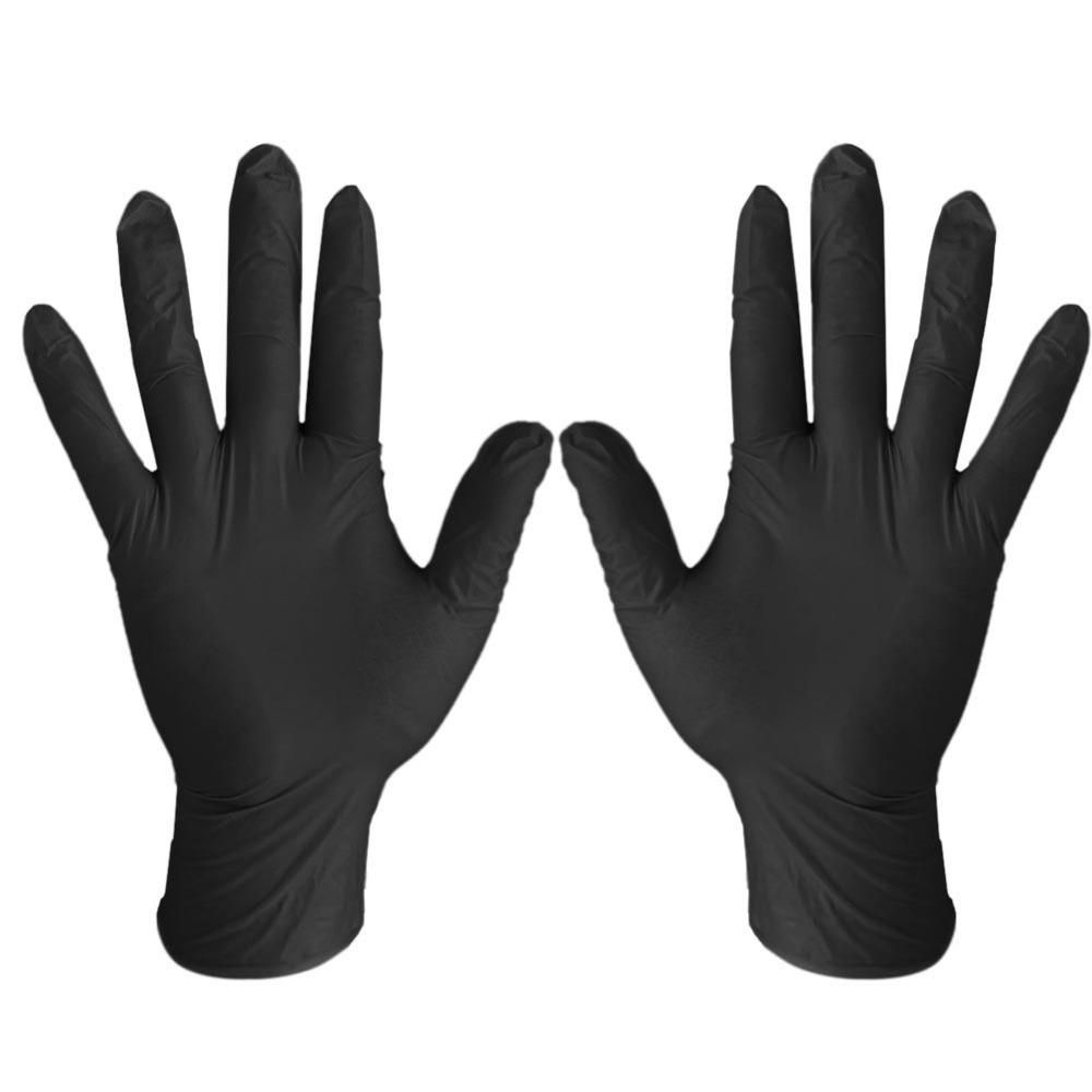 House Of Dasein Bdsm Spanking Gloves Black Nitrile Latex 10 Pack Fetish Bondage - Black - Xl Main image