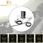 House Of Dasein Black Cock Ring Anal Plug Urethral Sound Electric Electro Sex Stimulation Play - Black