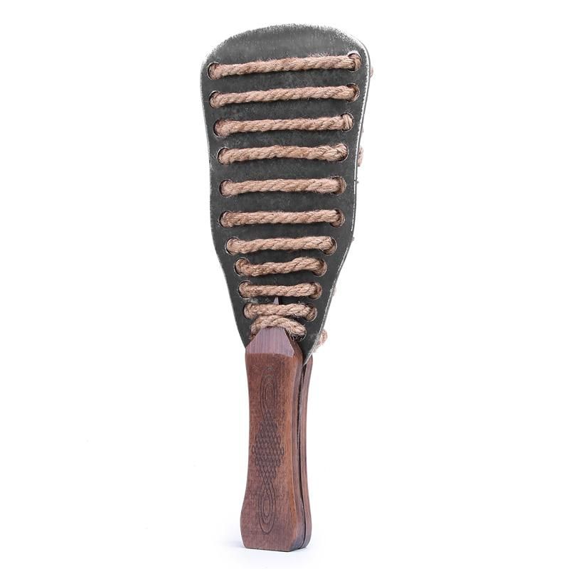 House Of Dasein Hemp Rope Spanking Paddle Impact Play Bondage Kink Fetish - Black