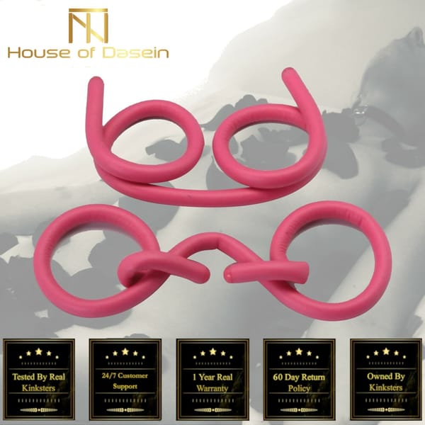 House of Dasein Foam Spanking Tie Bondage Wrist Cuffs Pink House of Dasein