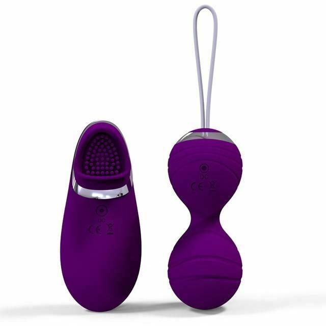 House Of Dasein Pink Purple 10 Speed Vibrating Kegel Remote Vibrator Ben Wa Balls - Purple Main image