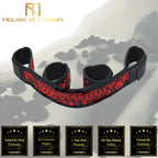 House Of Dasein Floral Material Spreader Bar Restraints Handcuffs Ankle Cuffs Bdsm Bondage Fetish - Red