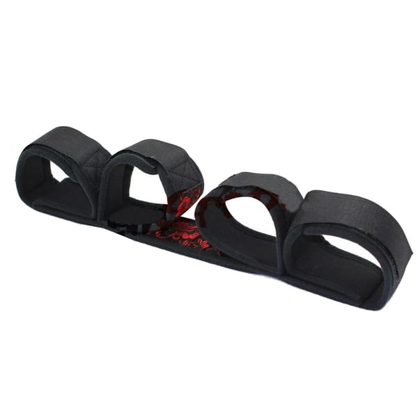 House of Dasein Floral Spreader Bar Restraint Set With Handcuffs & Ankle Cuffs Red House of Dasein Main image