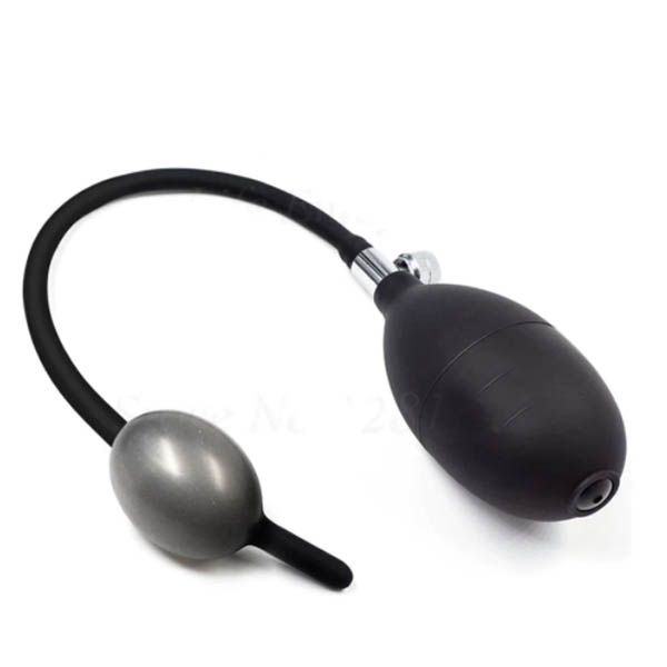 House Of Dasein Inflatable Penis Plug Black Silicone Urethral Sound Catheter Dilator Men - Black