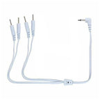 House Of Dasein Electro Wire Cable Connector For Electric Shock Attachment Bdsm Fetish - White - 4 Pins
