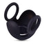 House Of Dasein Black Stretchy Cock 10 Speeds Testicle Vibrator Rechargeable Penis Rings - Black