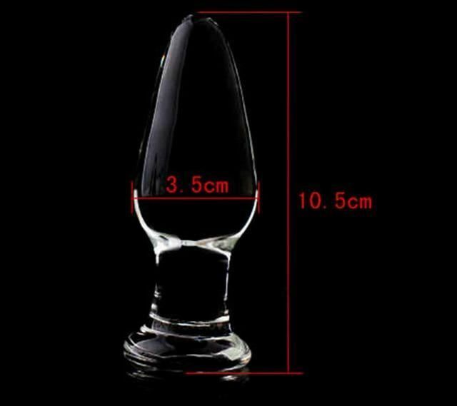 House Of Dasein Glass Butt Plug Beads Different Sizes / Shapes Anal Stimulation Play - 10.5Cm X 3.5Cm