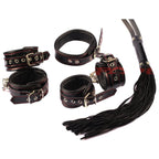 House Of Dasein Real Leather Bondage Kit Cuffs Restraints Collar Flogger Bdsm