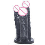 House Of Dasein Big Black Three Dildo Dong Triple Penetration Realistic Penis Unique Standard - Black
