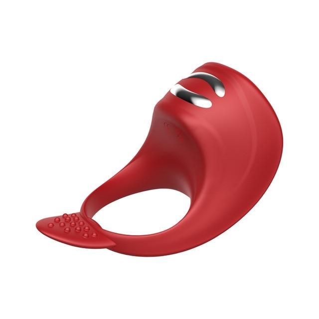 House Of Dasein Red Electro Cock Vibrator Electric Rechargeable Penis Ring - Red Main image