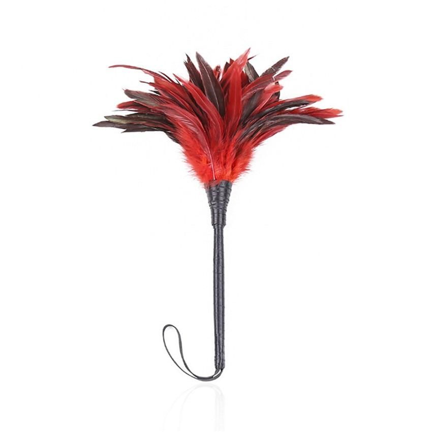 House Of Dasein Red Feather Clit Tickler Bdsm Erotic Play Kink Fetish Couples - Red