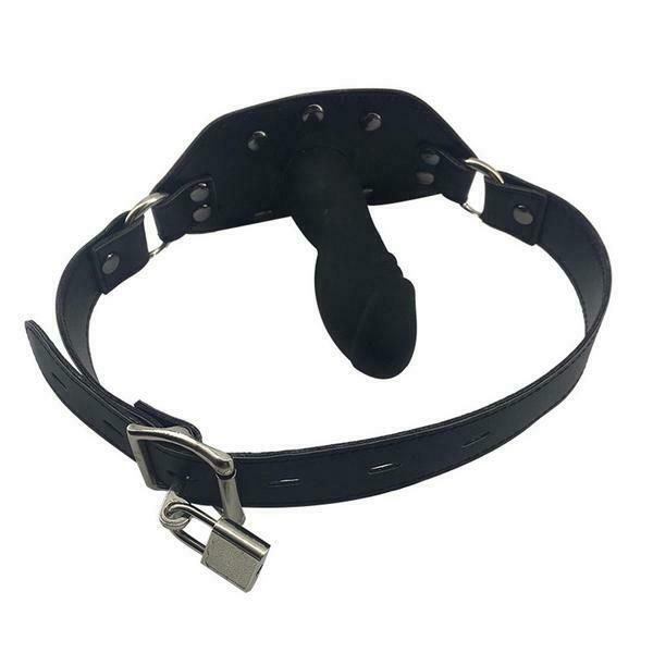 House Of Dasein Inflatable Penis Dildo Gag Dong Mouth Plug Bdsm Bondage Slave Restraints |Black - Black